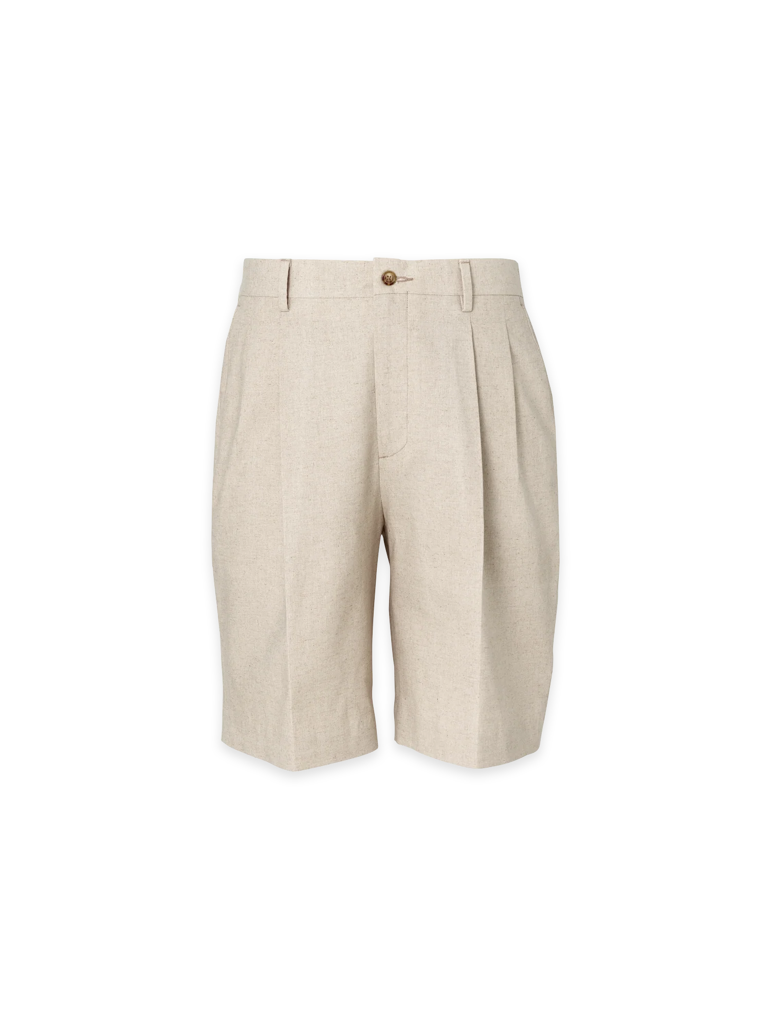 Linen / Cotton Shorts - Natural - Image 5
